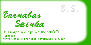 barnabas spinka business card